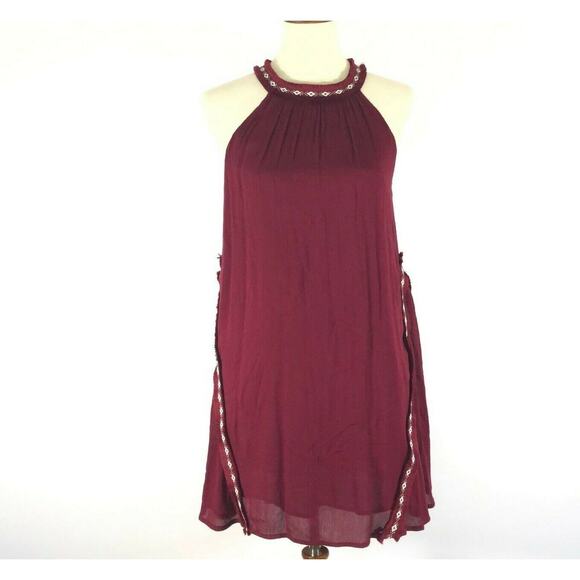 Moon River Dresses & Skirts - Anthropologie Moon River Boho Sleeveless Flowy Dress Maroon S Small